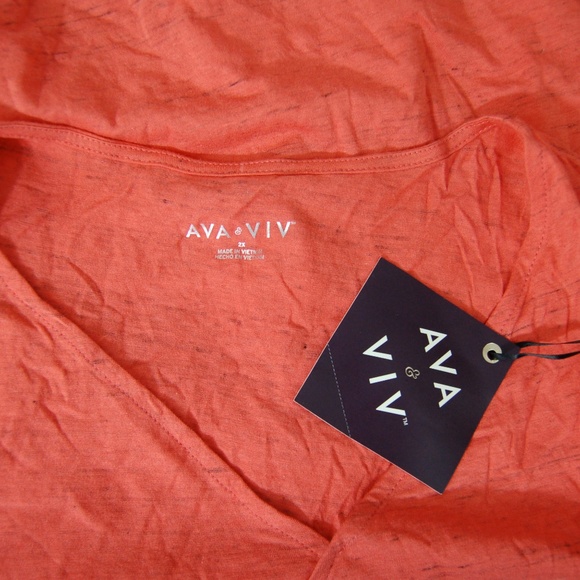 Ava & Viv Orange Top NWT - Picture 6 of 6